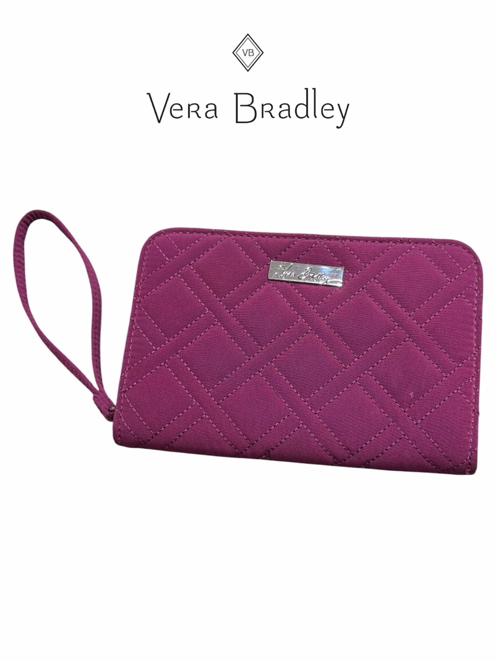 Vera‎ Bradley Purple Zip Around Wristlet Wallet